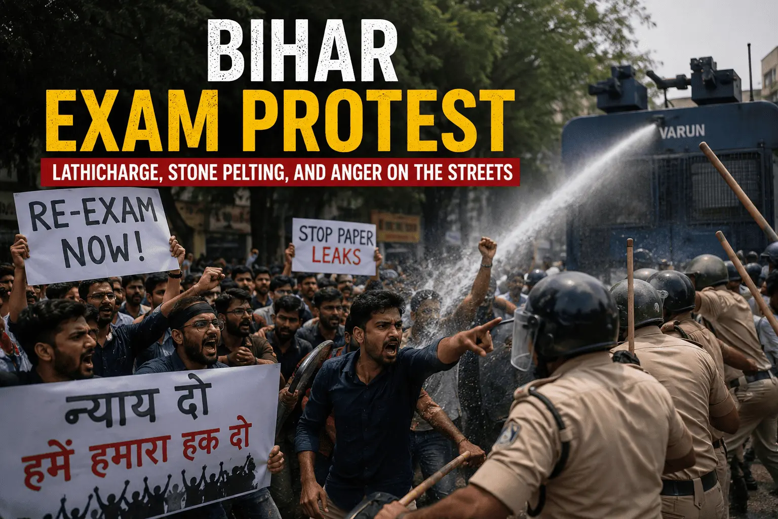 Exam Protests Turn Violent in Bihar After Jantar Mantar March